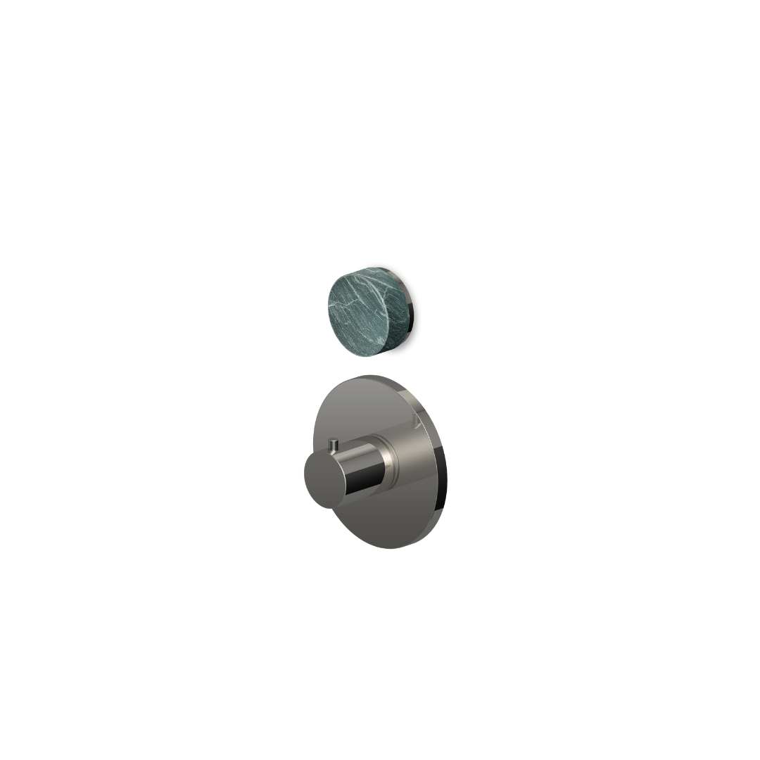 ISY22 THERMOSTATIC MIXER 1 STOP VALVE W GREEN MARBLE HANDLES ...