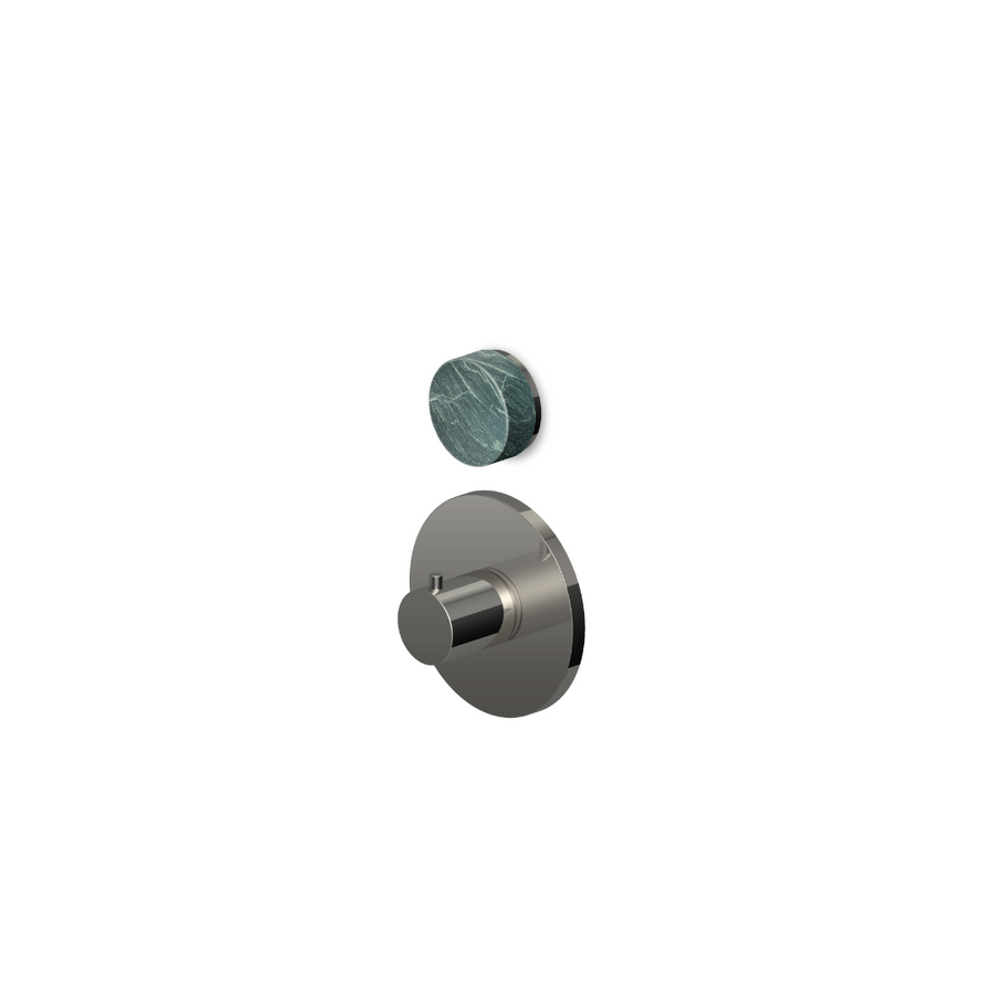 ISY22 THERMOSTATIC MIXER 1 STOP VALVE W GREEN MARBLE HANDLES