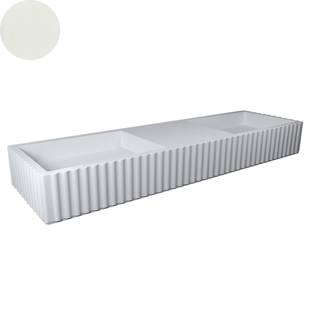 TULLE DOUBLE BOWL WALL BASIN 1630X475X200MM NTH NOF