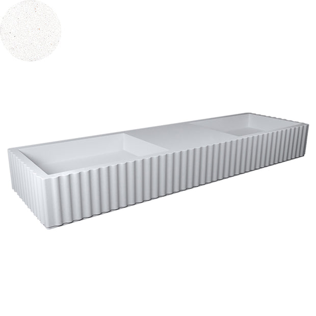 TULLE DOUBLE BOWL WALL BASIN 1630X475X200MM NTH NOF