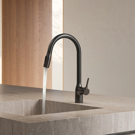 MANIA GOOSE NECK KITCHEN MIXER WITH PULL OUT SPRAY