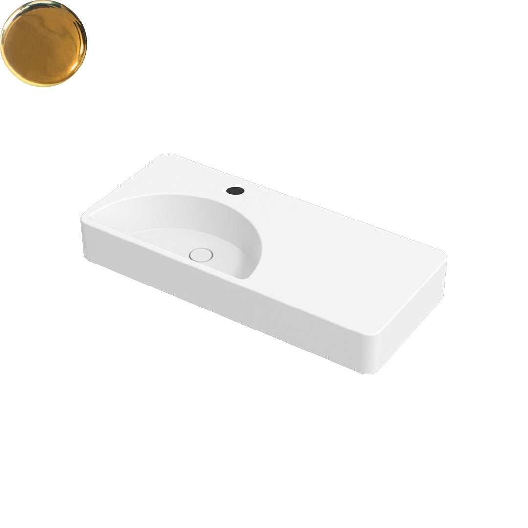 LUNARIS 101 WALL/VESSEL BASIN 1010X450X140MM 1TH NOF