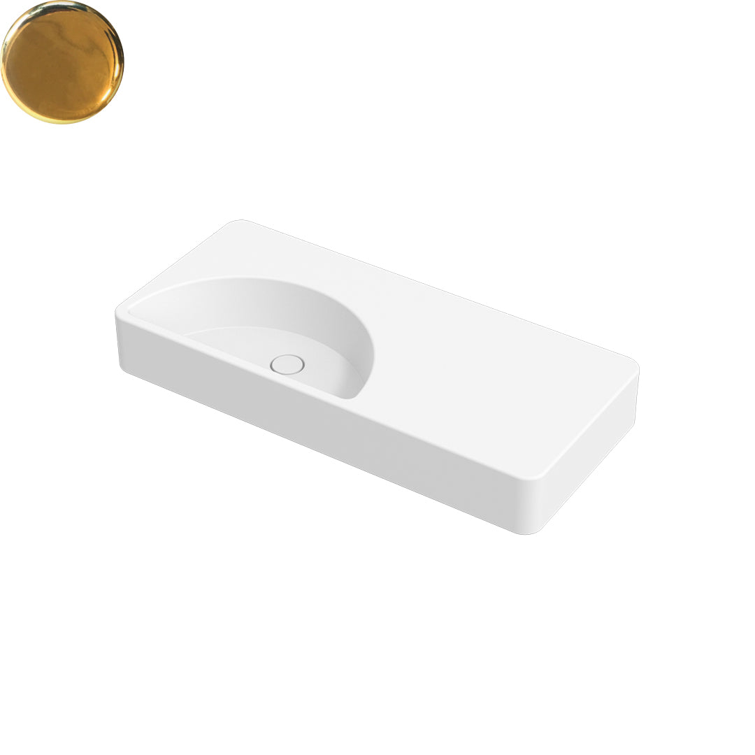 LUNARIS 101 WALL/VESSEL BASIN 1010X450X140MM NTH NOF