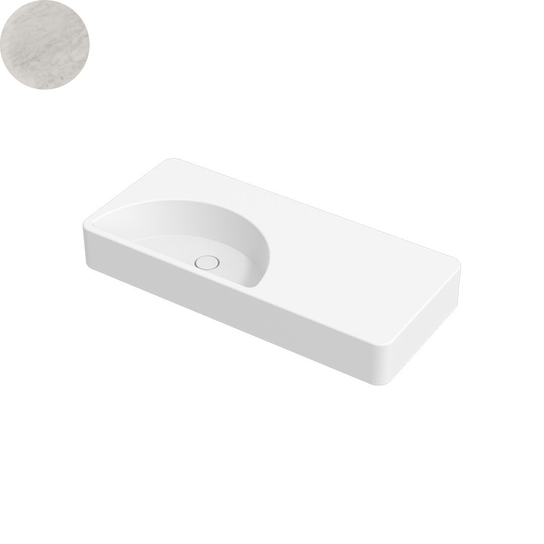LUNARIS 101 WALL/VESSEL BASIN 1010X450X140MM NTH NOF