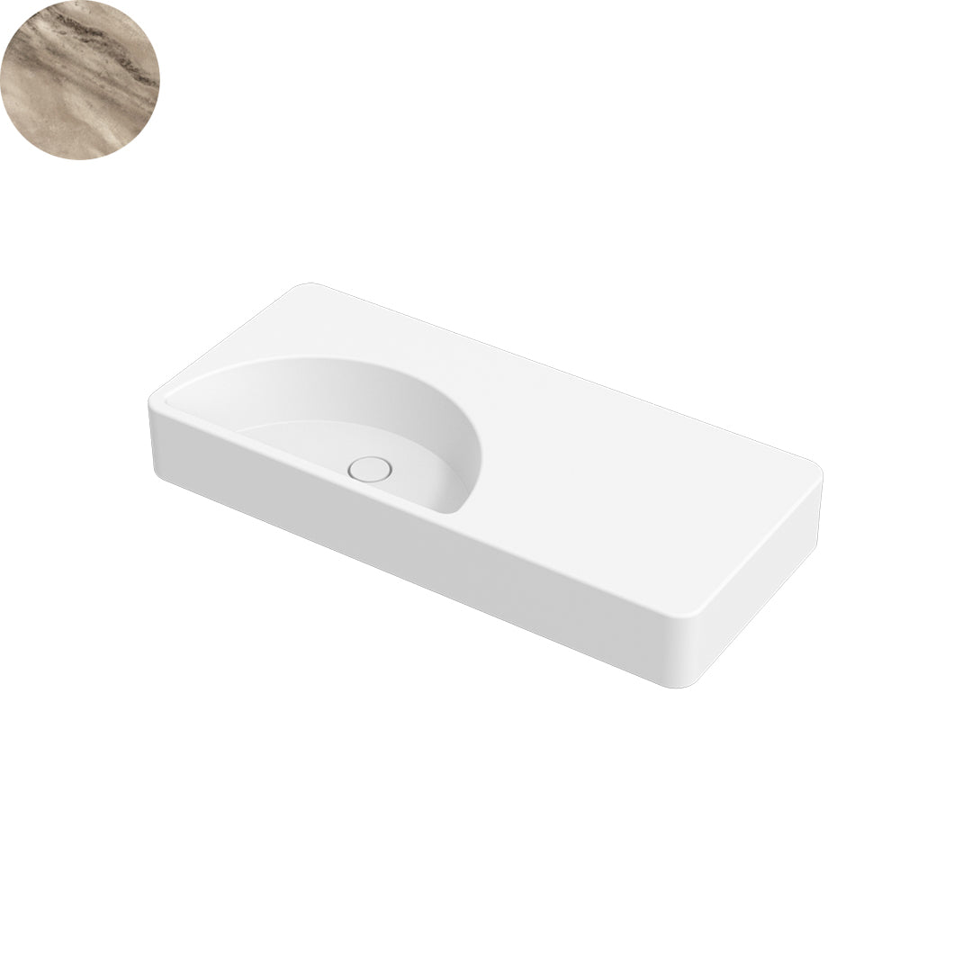LUNARIS 101 WALL/VESSEL BASIN 1010X450X140MM NTH NOF