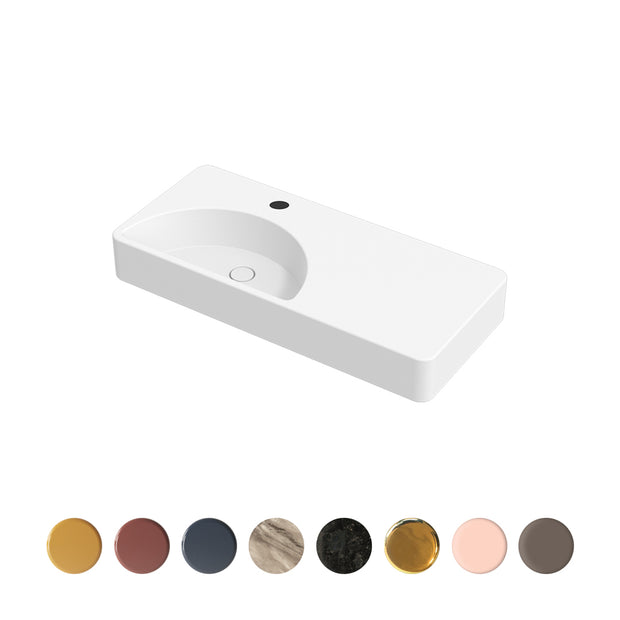 LUNARIS 101 WALL/VESSEL BASIN 1010X450X140MM 1TH NOF