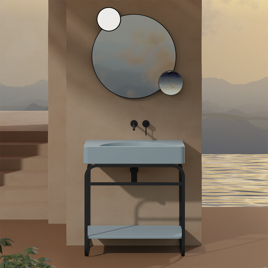 LUNARIS 81 WALL/VESSEL BASIN 810X450X140MM NTH NOF