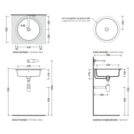 TWIN SET UNDERMOUNT BASIN 420X420X175MM