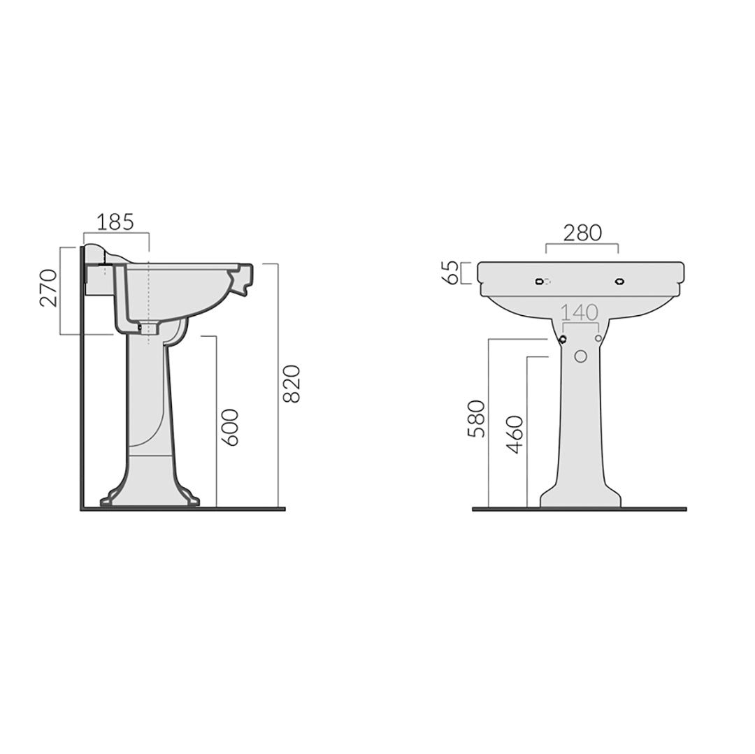 ETHOS FULL PEDESTAL GLOSS WHITE – Robertson Design Ideas