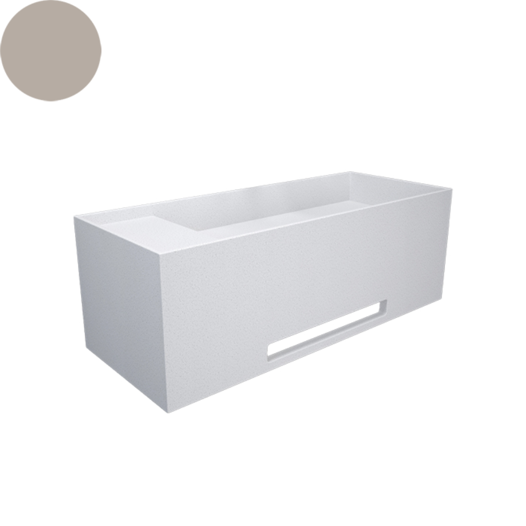 SOKA SINGLE WALL BASIN LEFT SHELF 1000X400X350MM