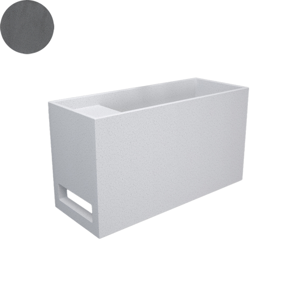 SOKA POWDER WALL BASIN LEFT SHELF 550X220X300MM