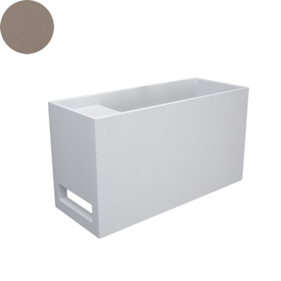 SOKA POWDER WALL BASIN LEFT SHELF 550X220X300MM