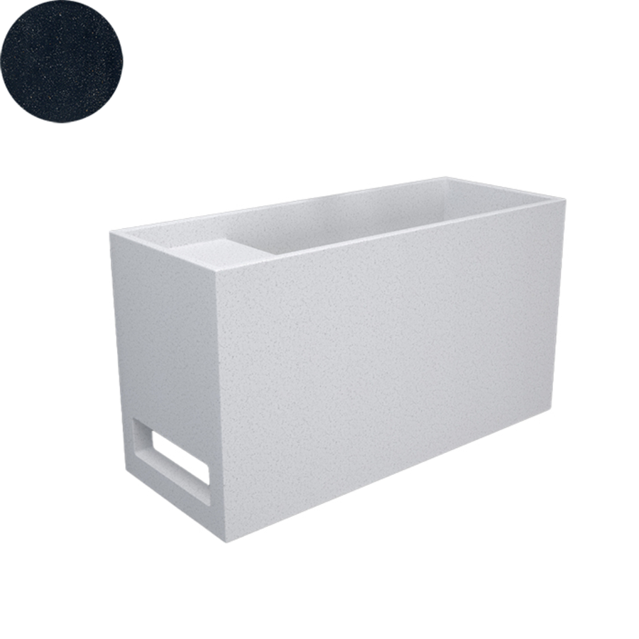 SOKA POWDER WALL BASIN LEFT SHELF 550X220X300MM