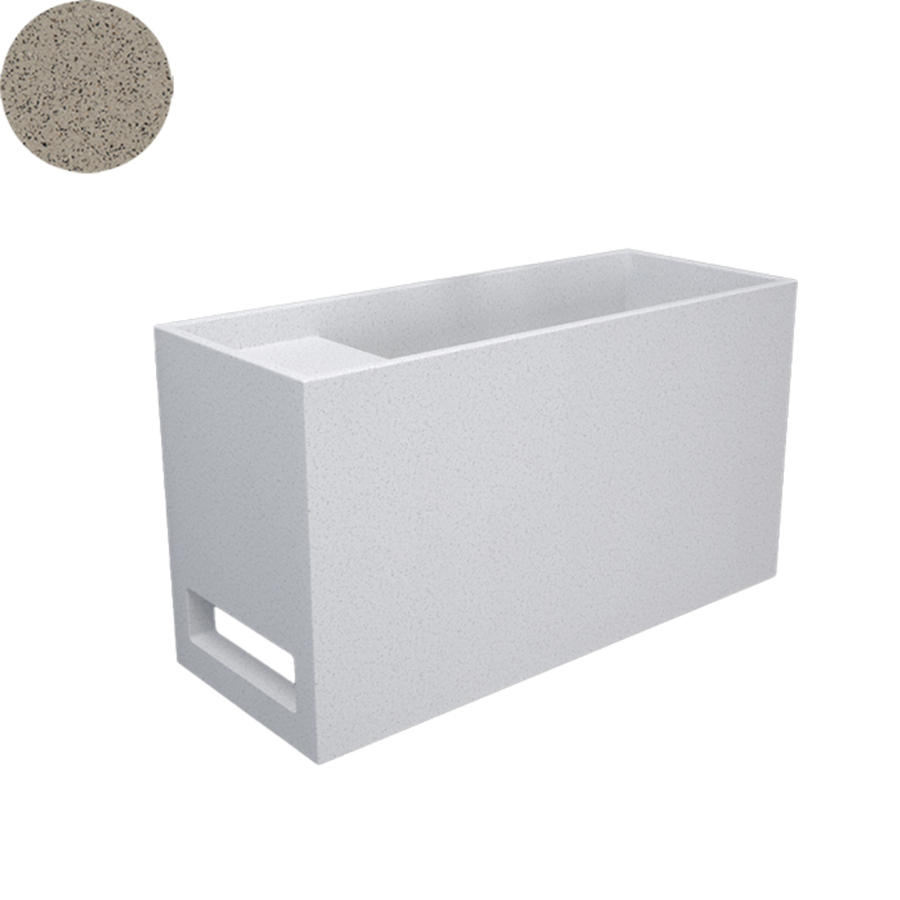 SOKA POWDER WALL BASIN LEFT SHELF 550X220X300MM