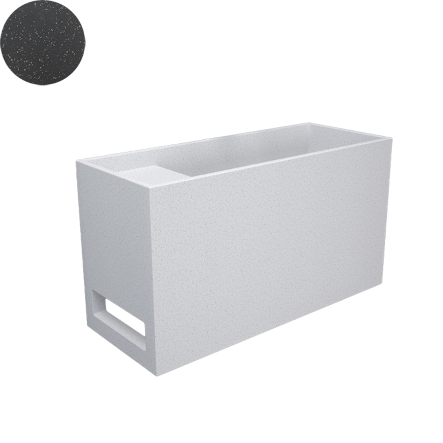 SOKA POWDER WALL BASIN LEFT SHELF 550X220X300MM