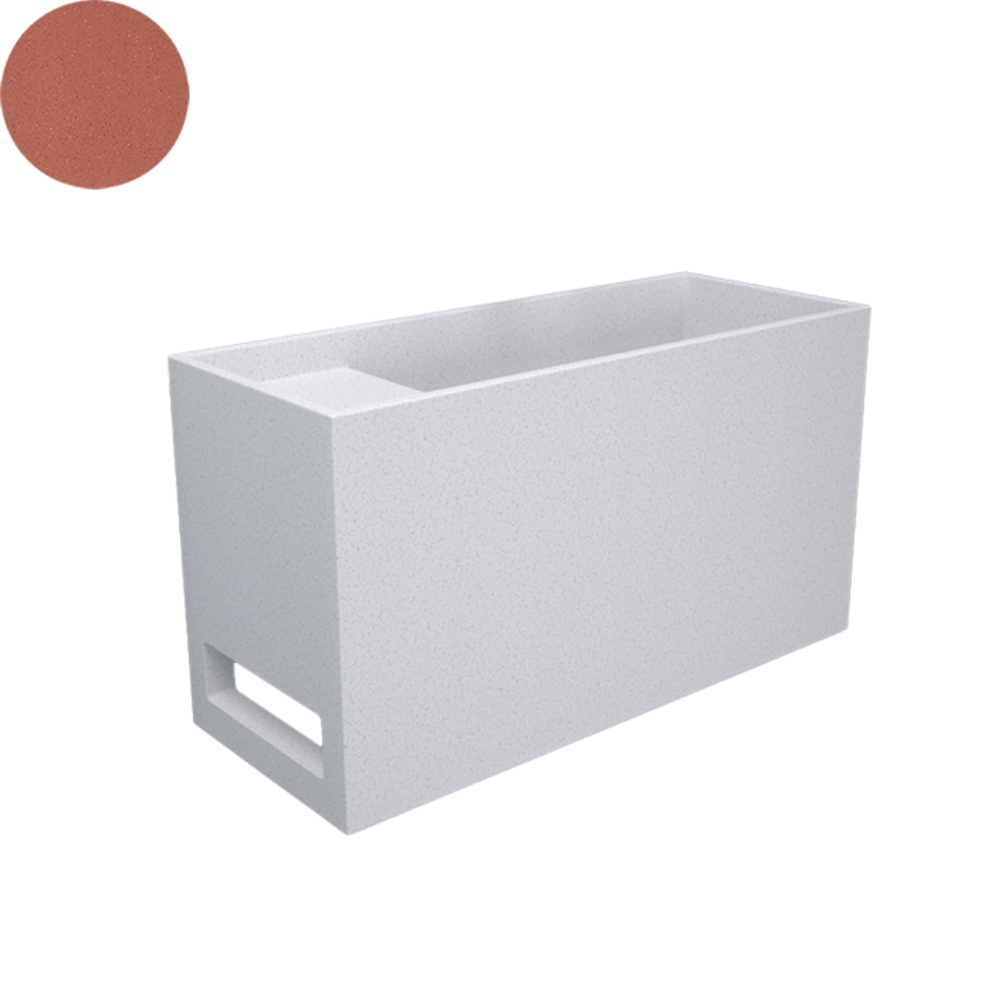 SOKA POWDER WALL BASIN LEFT SHELF 550X220X300MM