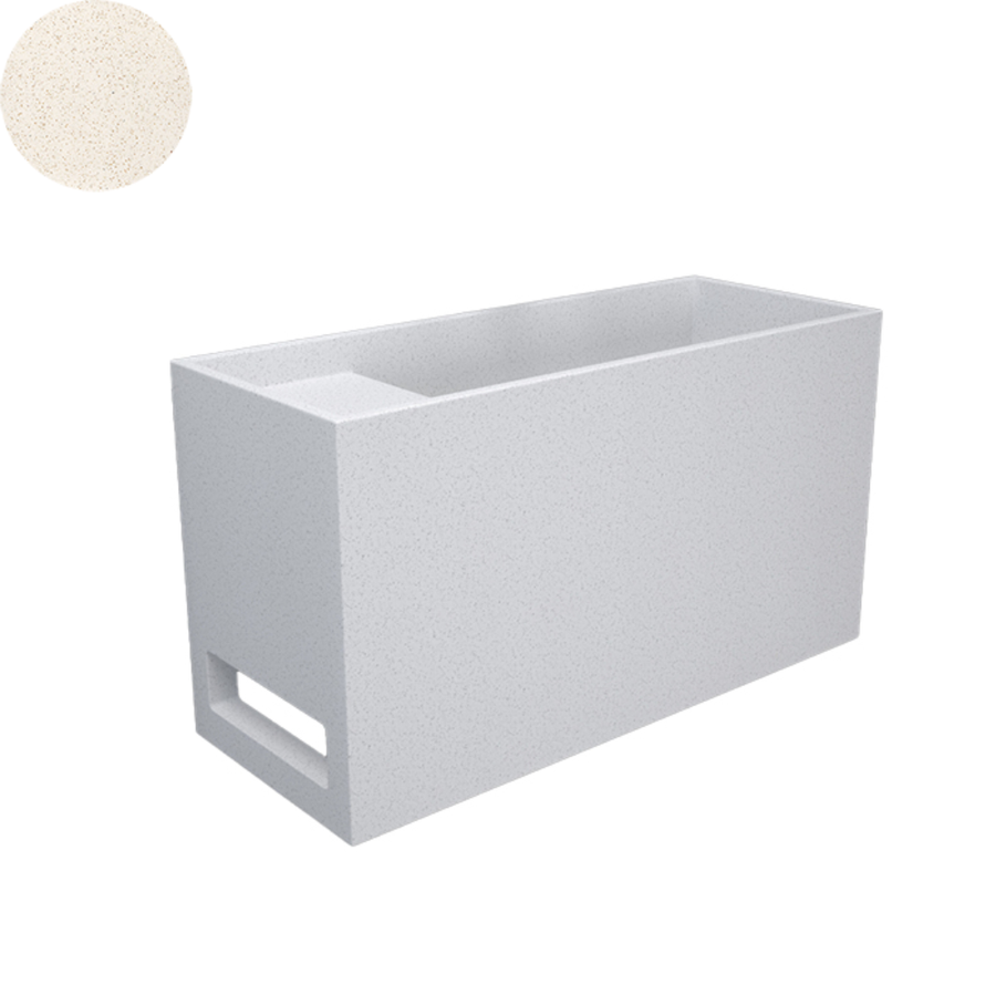 SOKA POWDER WALL BASIN LEFT SHELF 550X220X300MM