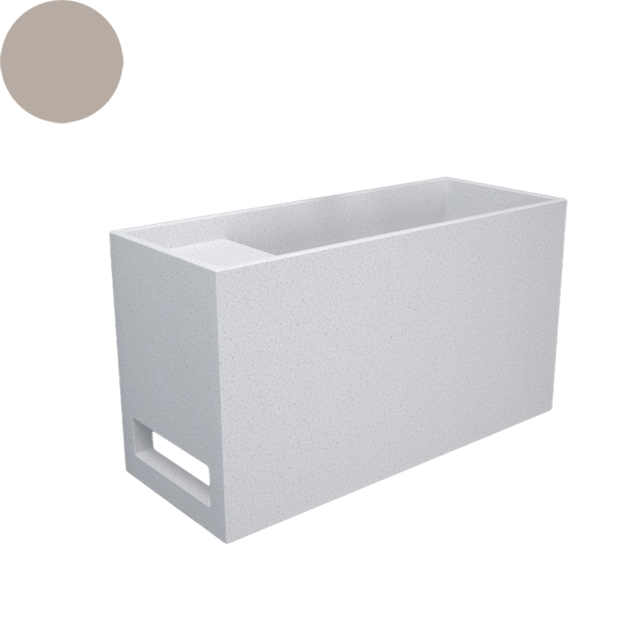 SOKA POWDER WALL BASIN LEFT SHELF 550X220X300MM