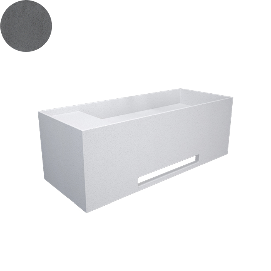 SOKA SINGLE WALL BASIN LEFT SHELF 1000X400X350MM