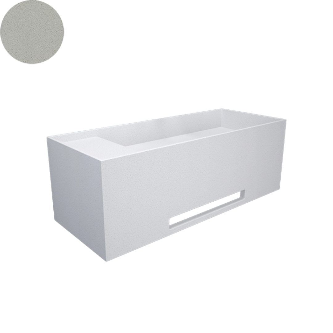SOKA SINGLE WALL BASIN LEFT SHELF 1000X400X350MM