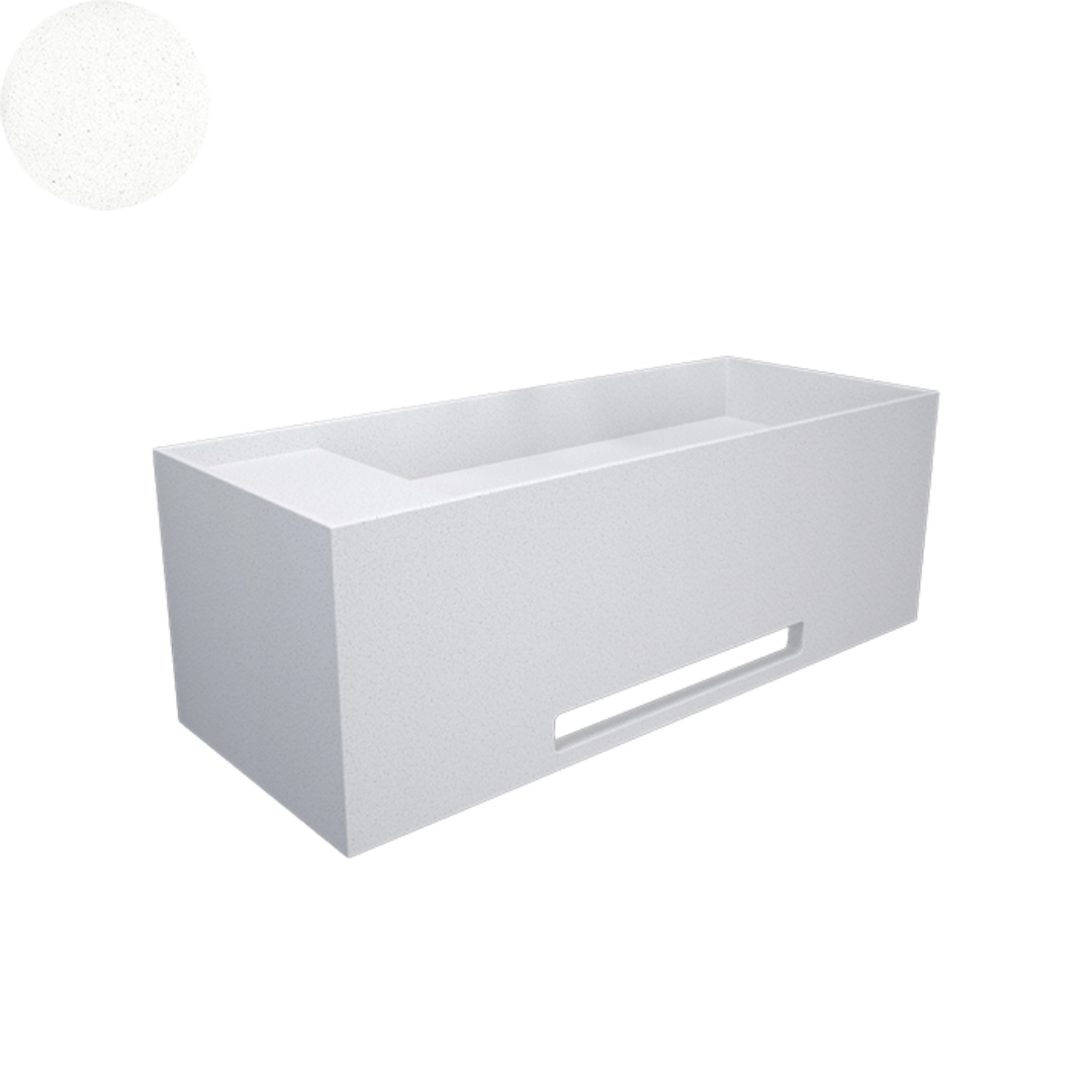 SOKA SINGLE WALL BASIN LEFT SHELF 1000X400X350MM