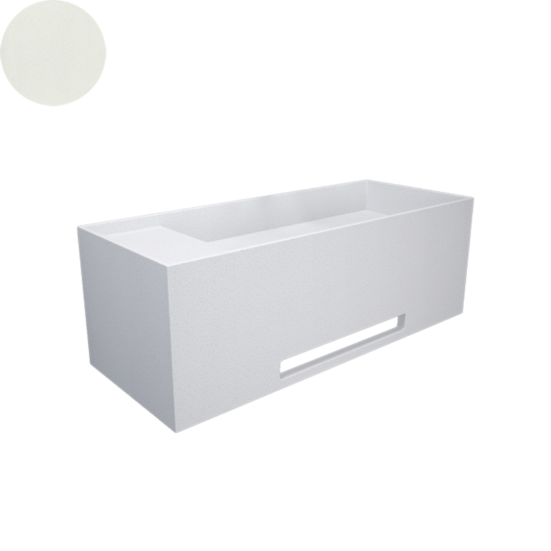 SOKA SINGLE WALL BASIN LEFT SHELF 1000X400X350MM