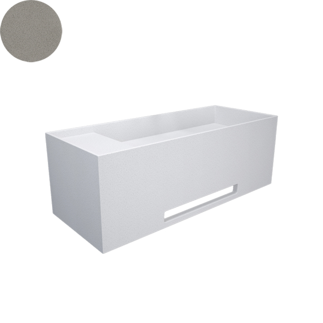 SOKA SINGLE WALL BASIN LEFT SHELF 1000X400X350MM