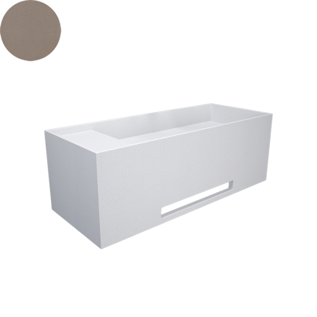 SOKA SINGLE WALL BASIN LEFT SHELF 1000X400X350MM