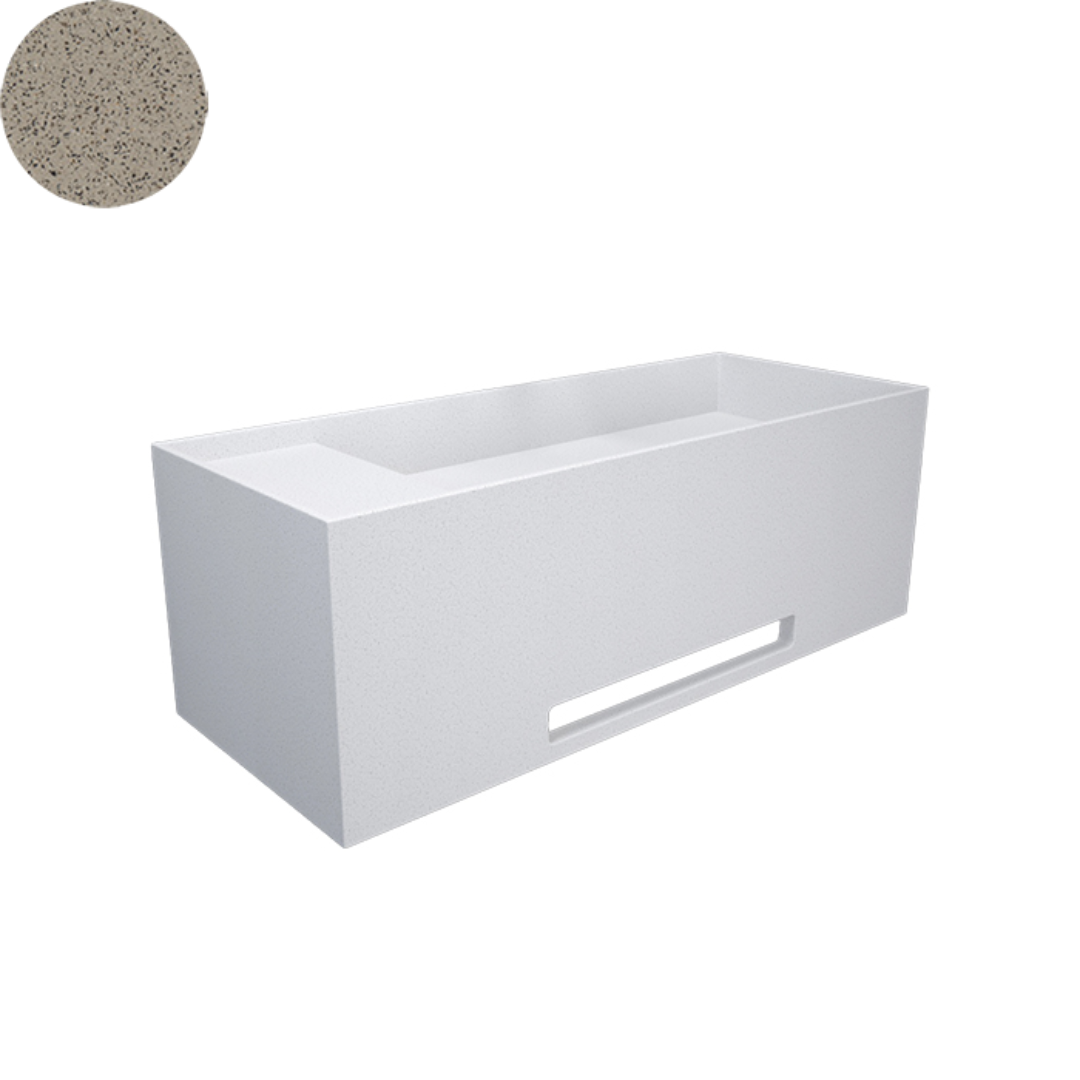 SOKA SINGLE WALL BASIN LEFT SHELF 1000X400X350MM