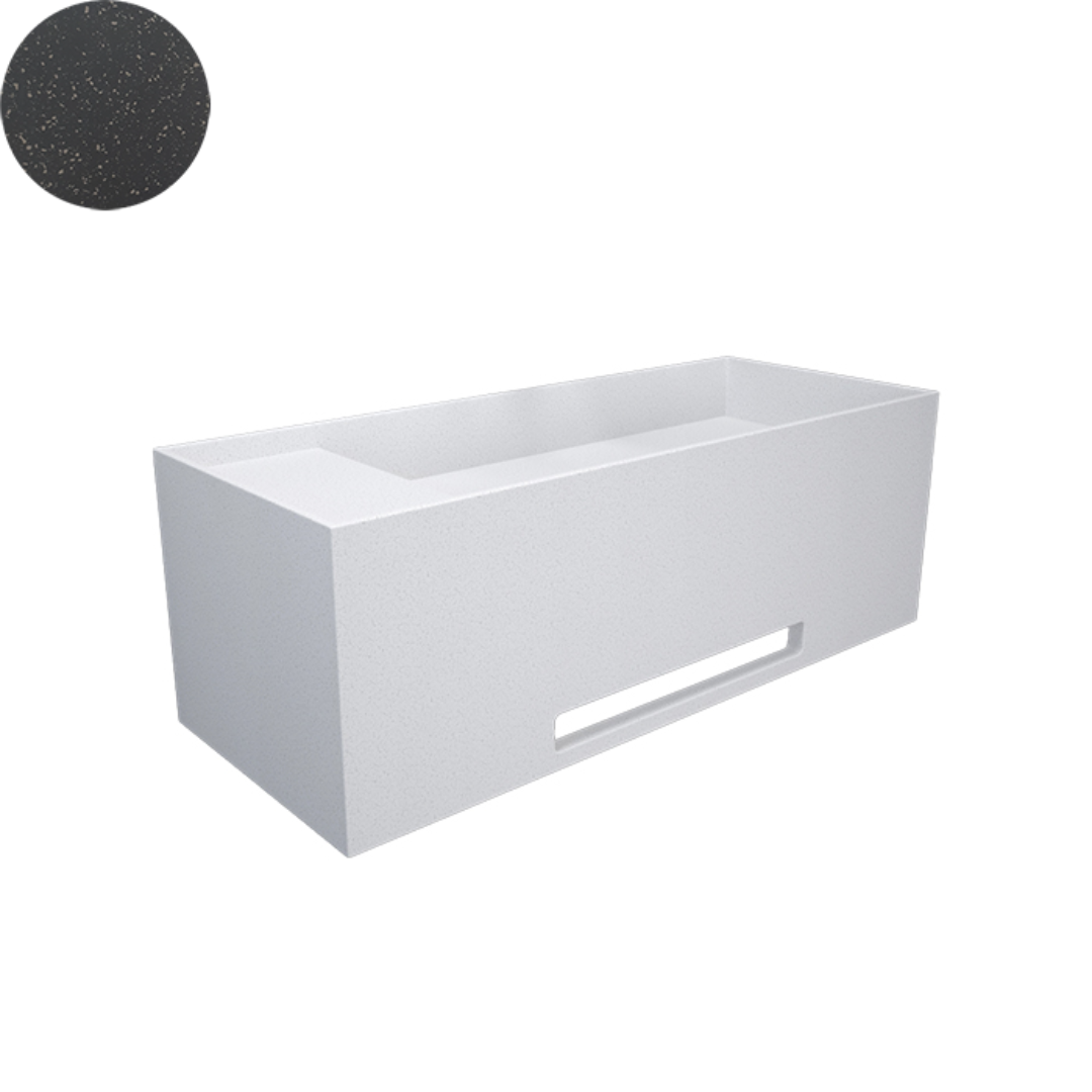 SOKA SINGLE WALL BASIN LEFT SHELF 1000X400X350MM