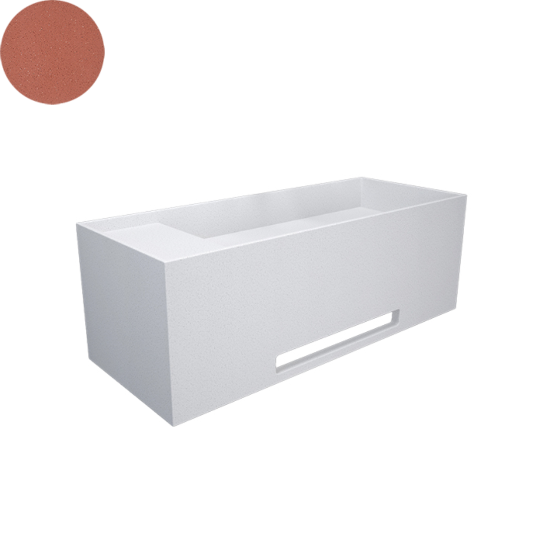 SOKA SINGLE WALL BASIN LEFT SHELF 1000X400X350MM