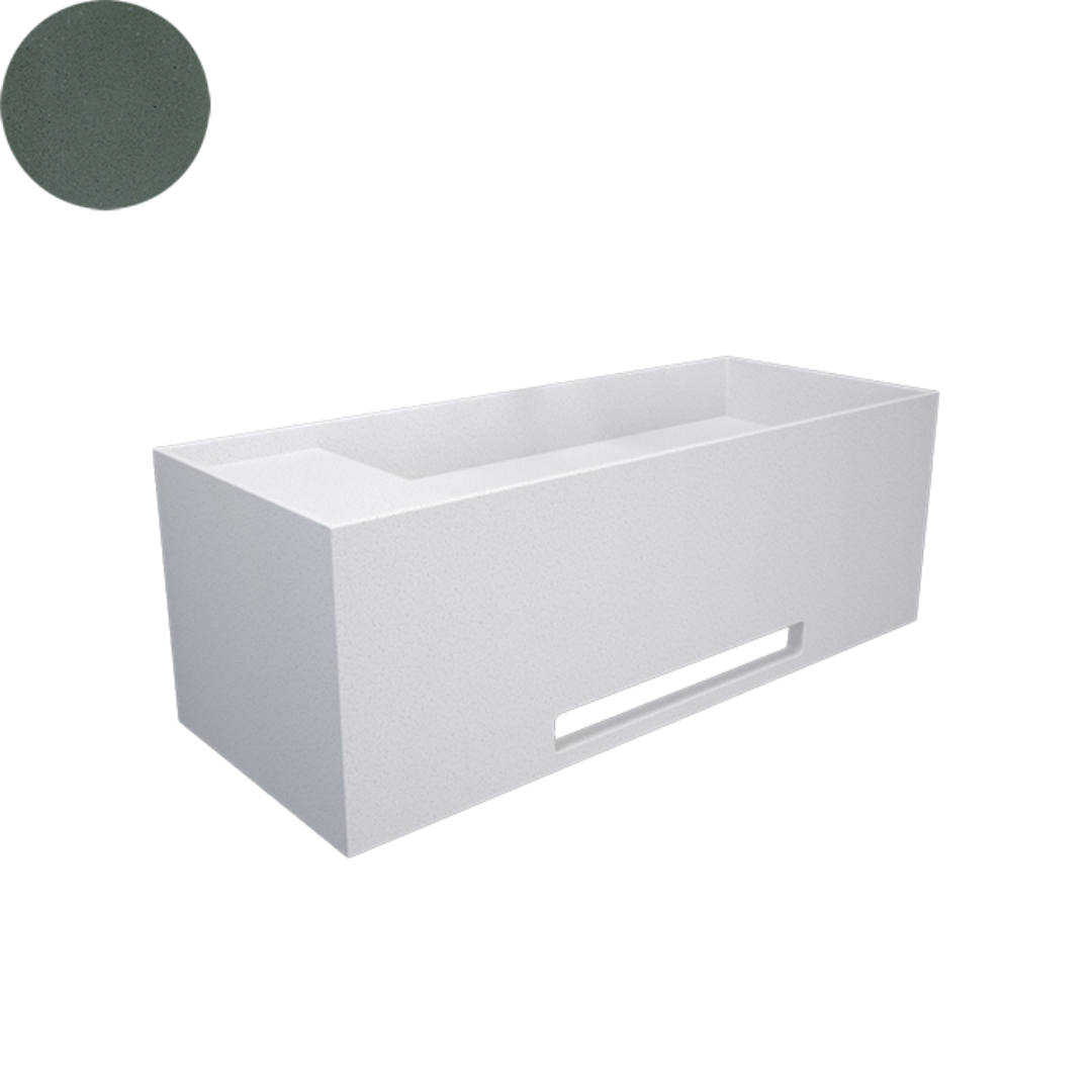 SOKA SINGLE WALL BASIN LEFT SHELF 1000X400X350MM