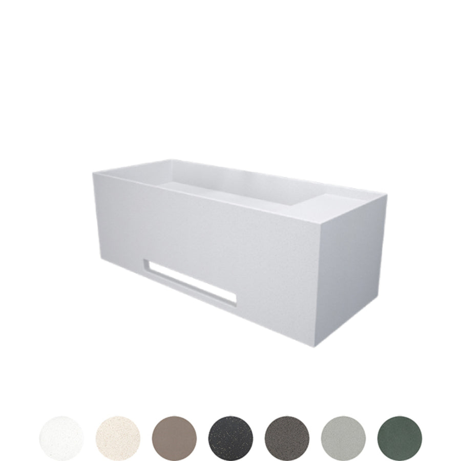 SOKA SINGLE WALL BASIN RIGHT SHELF 1000X400X350MM