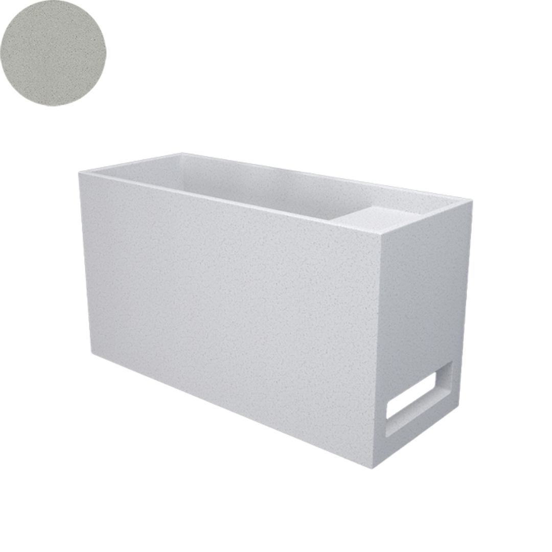 SOKA POWDER WALL BASIN RIGHT SHELF 550X220X300MM