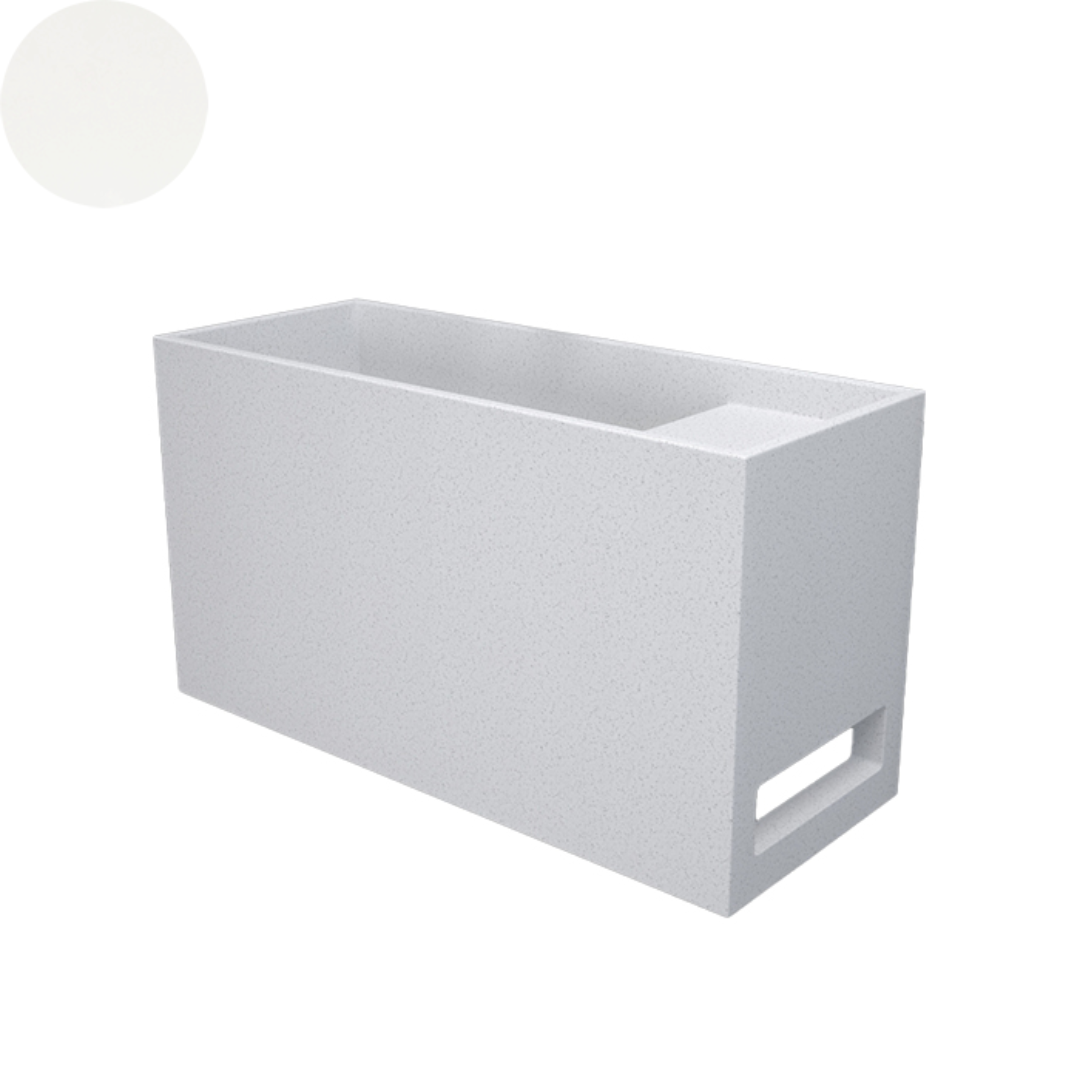 SOKA POWDER WALL BASIN RIGHT SHELF 550X220X300MM