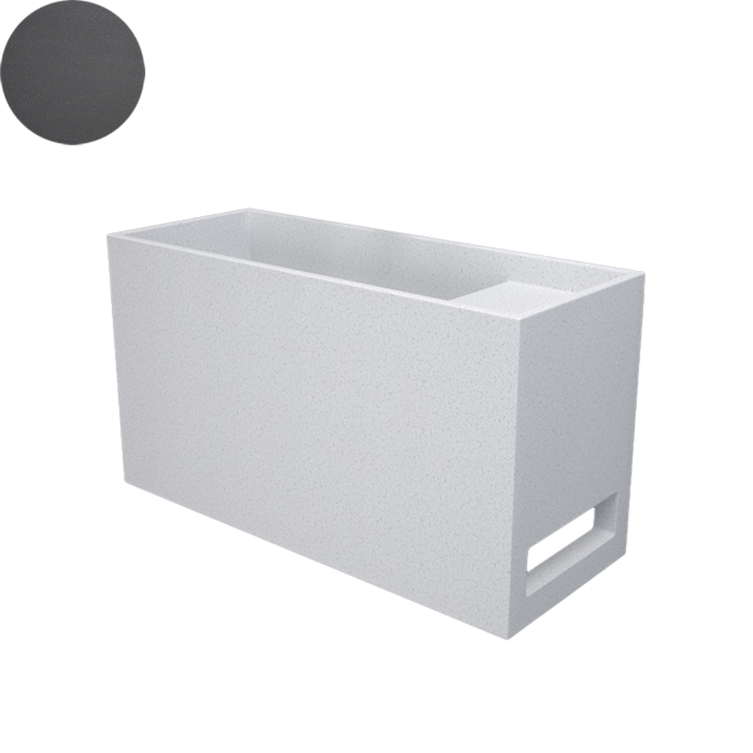 SOKA POWDER WALL BASIN RIGHT SHELF 550X220X300MM