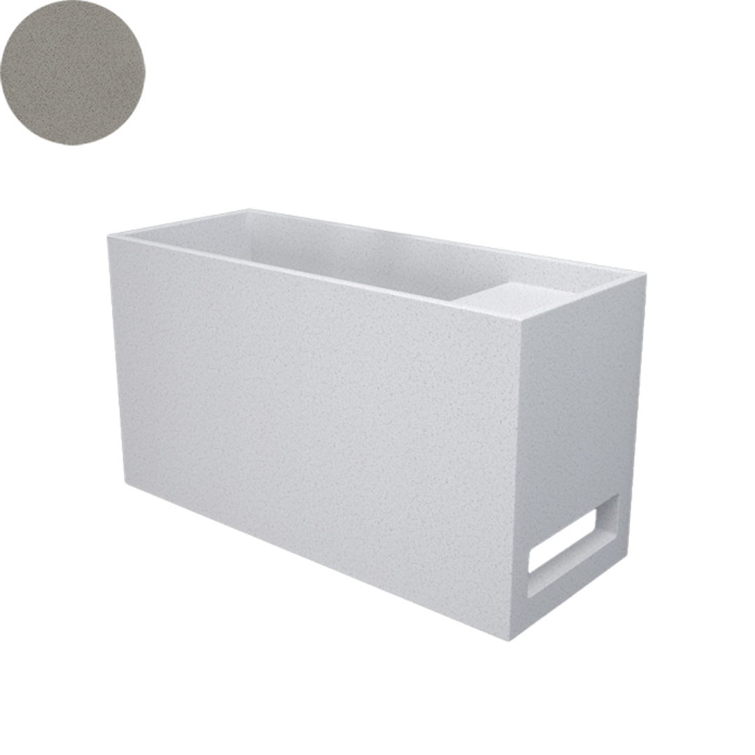 SOKA POWDER WALL BASIN RIGHT SHELF 550X220X300MM