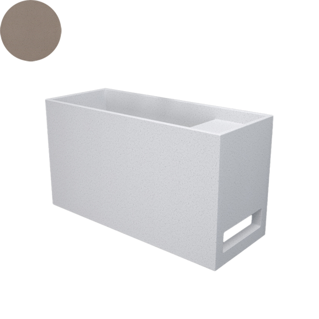 SOKA POWDER WALL BASIN RIGHT SHELF 550X220X300MM