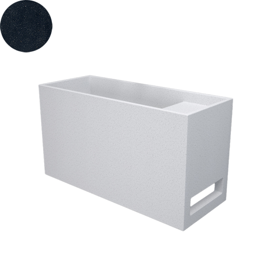 SOKA POWDER WALL BASIN RIGHT SHELF 550X220X300MM
