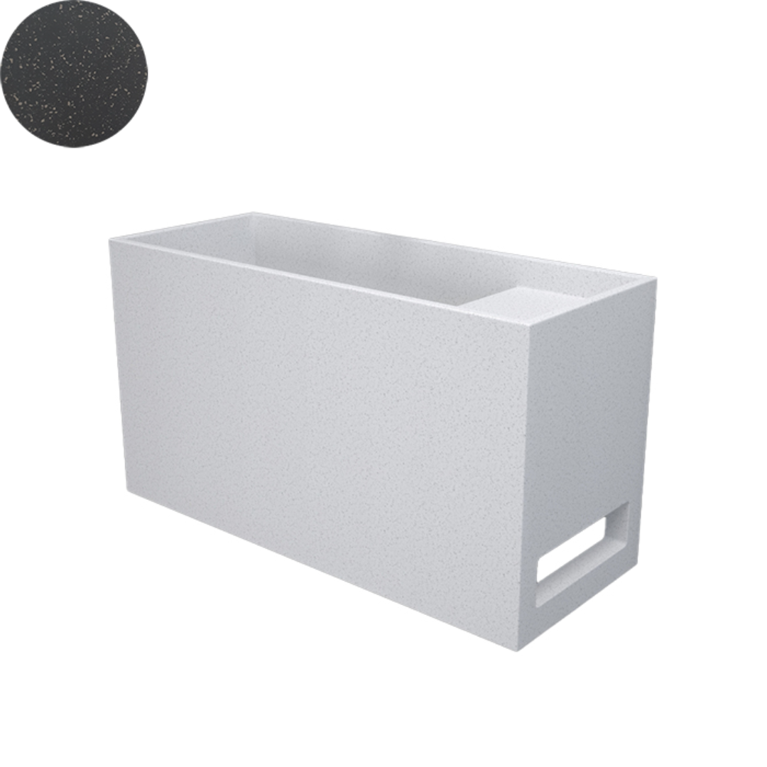 SOKA POWDER WALL BASIN RIGHT SHELF 550X220X300MM