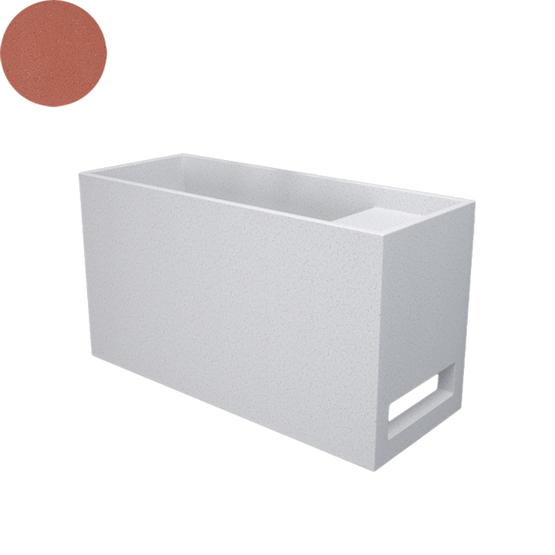 SOKA POWDER WALL BASIN RIGHT SHELF 550X220X300MM