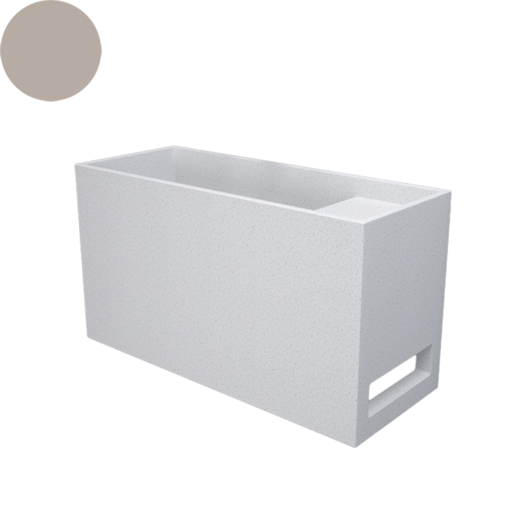 SOKA POWDER WALL BASIN RIGHT SHELF 550X220X300MM