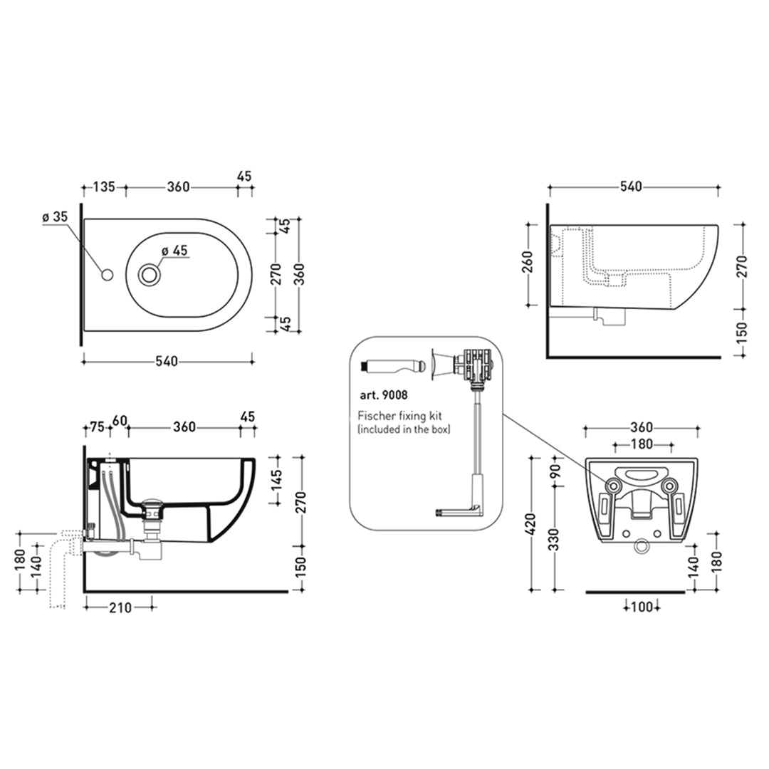 APP WALL HUNG BIDET