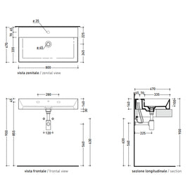 APPLIGHT VESSEL BASIN 800X470X140MM 1TH OF