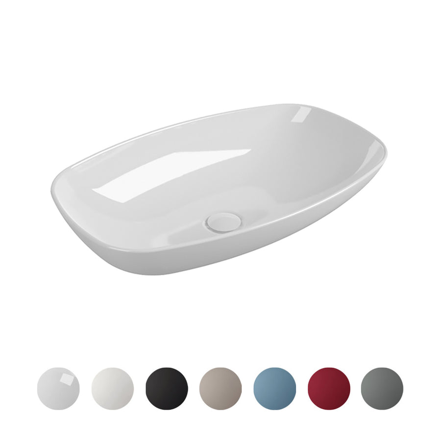 NUDASLIM VESSEL / WALL BASIN 610X395X140MM NTH NOF