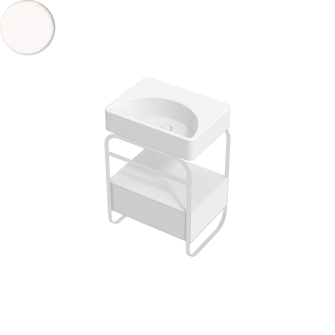 LUNARIS 61 BASIN STAND 1 DRAWER 600X450X750MM