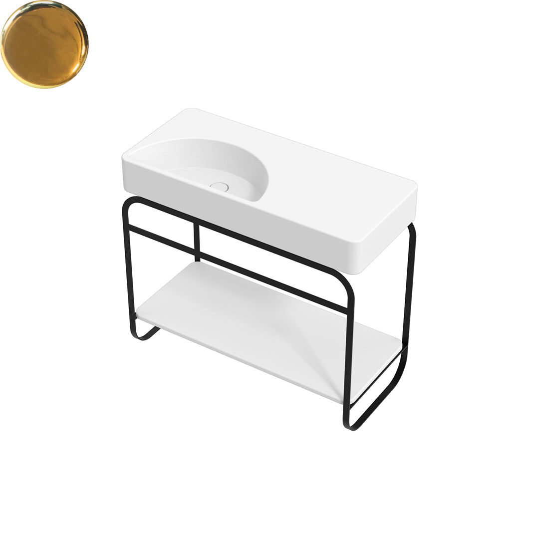 LUNARIS 101 BASIN STAND CERAMIC SHELF 1000X450X750MM