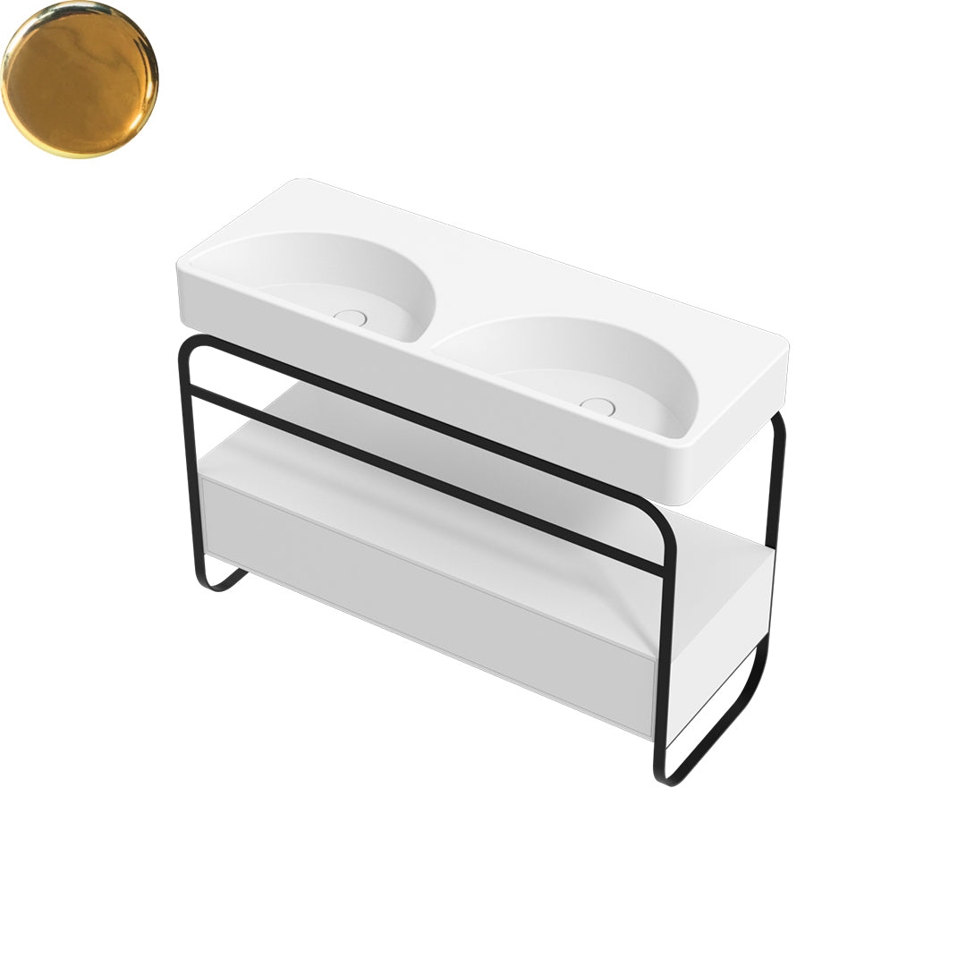 LUNARIS 121 BASIN STAND 1 DRAWER 1200X450X750MM