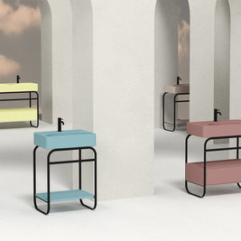 LUNARIS 61 BASIN STAND CERAMIC SHELF 600X450X750MM