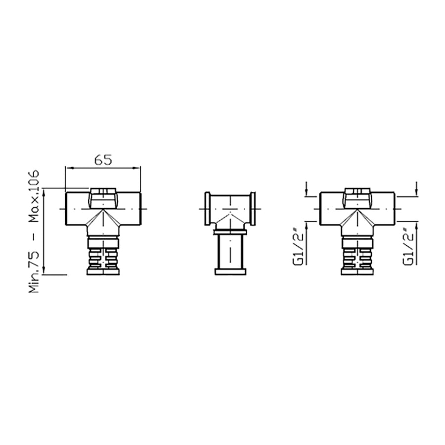 ZUCCHETTI BUILT IN PART FOR W/MTD BASIN MIXER ZSL5781 + ZSL5780